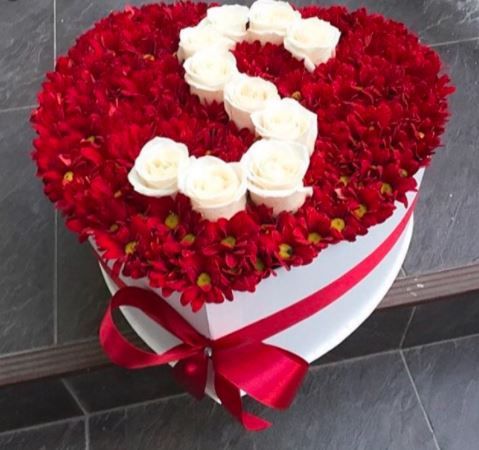 Bunch of roses in the shape of my Initial s 1