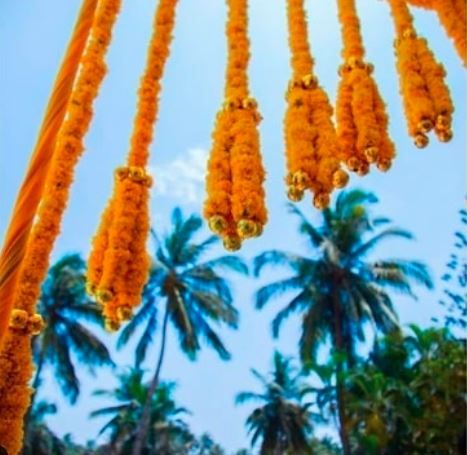 Give me a very simple and easy to execute decor idea for home haldi function! 2