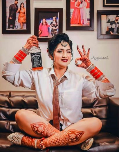 New trend of brides getting clicked with booze? - 2