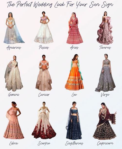 One designer lehenga according to your sun sign! 😍 1