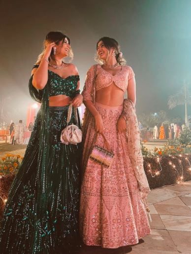 Look at that off-shoulder Green Lehenga for mehendi function! - 1