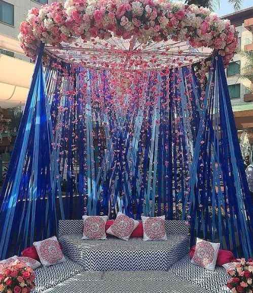 How is this sitting space for Bride and Groom for a sangeet night! - 1