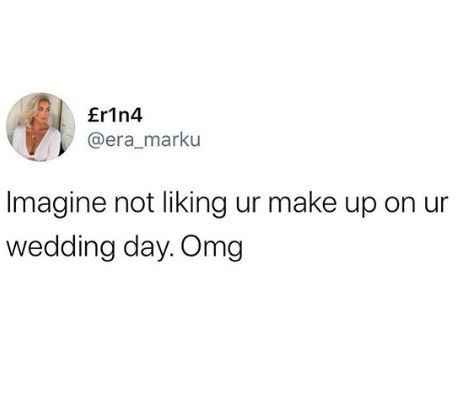 Not liking your makeup on your wedding day - 1
