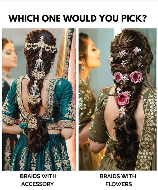 Bridal haistyle face off. Pick your favourite 1