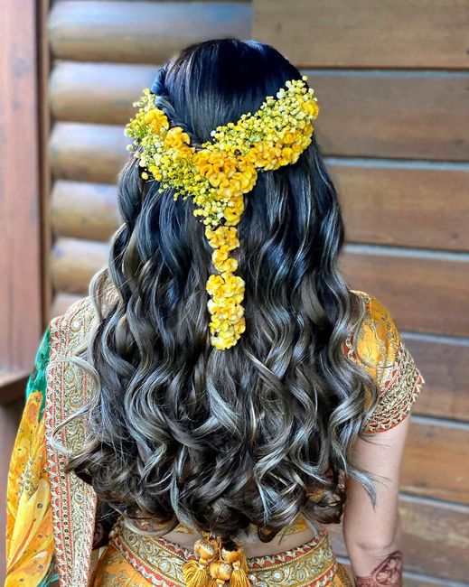 This whimsical hairstyle matches the vibe of Sagan and Mehndi Function! - 1