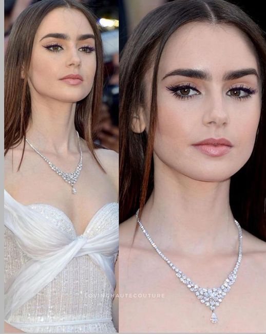 How elegant is this Lily Collin's necklace? - 1