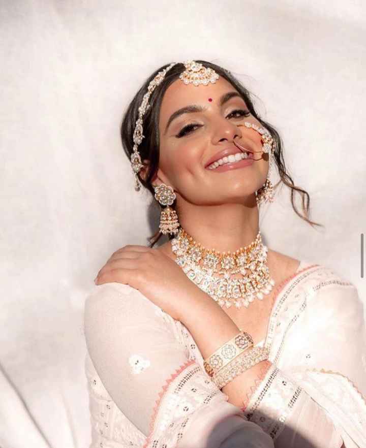 There is something so Angelic about Indian brides in white. - 1
