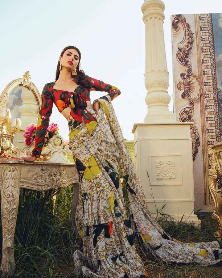 Printed Saree = a gateway for summerish outfits! - 1