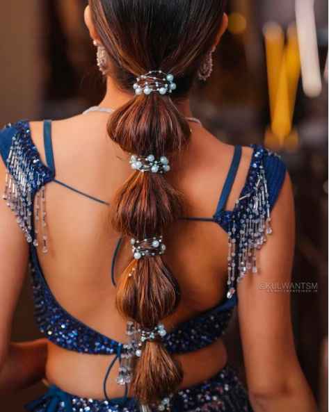 This bubble braid is perfect for the Sangeet function - 1