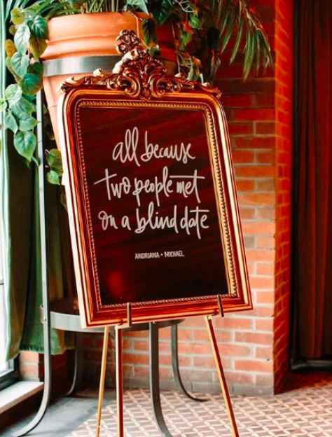 Blind Date Welcome Board! - 1