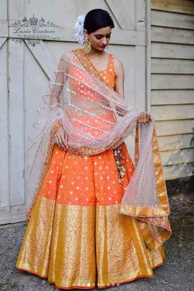 Banarasi Lehenga for a winter mehendi function? - 1