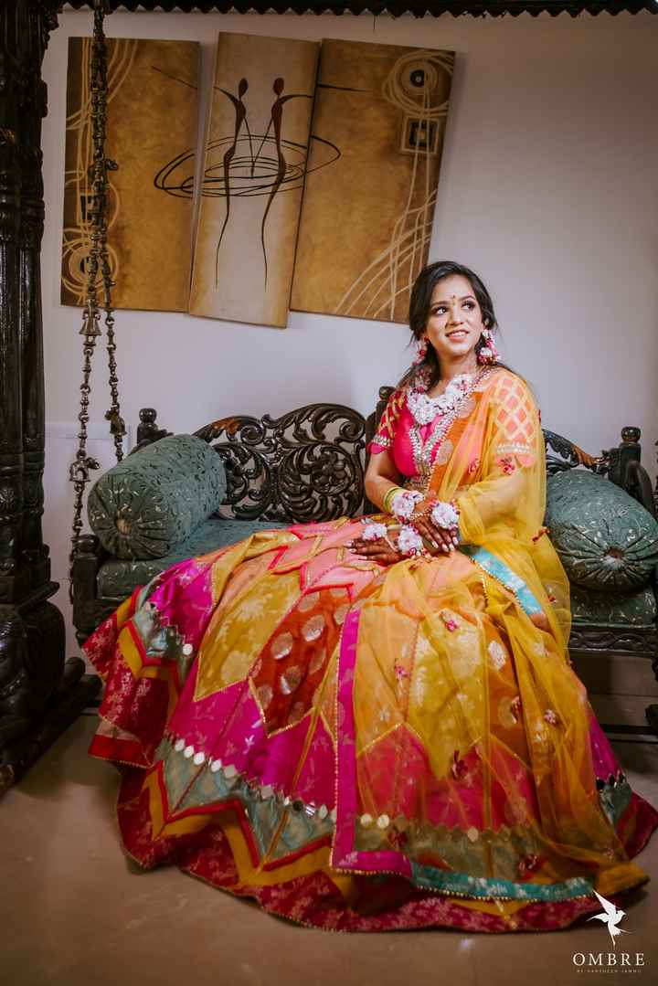 How i styled my haldi look with floral accessories! - 3