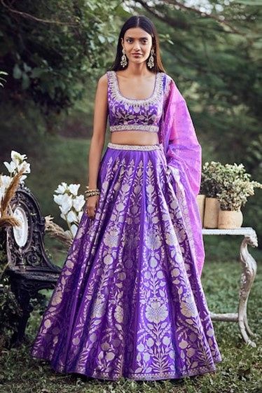 Purple lehenga, definitely a Yess! 1