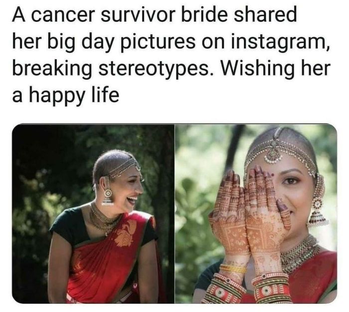 More Power to this Cancer survivor beautiful bride 1