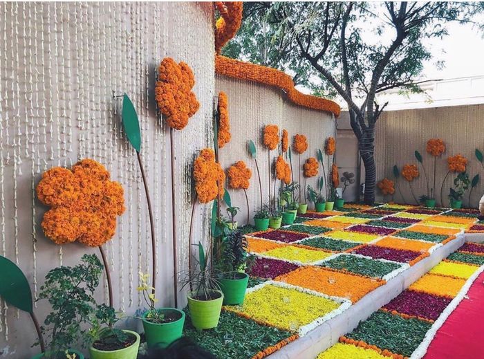 Intimate house wedding floral decor 1