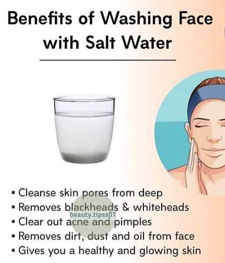 Benefits of washing face with salt water - 1