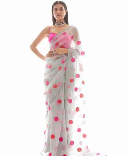 Net saree designs! - 1