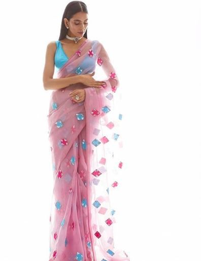 Net saree designs! 3