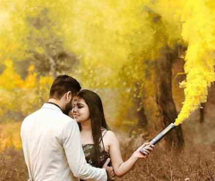 Yellow smokebomb for my haldi ceremony! - 1