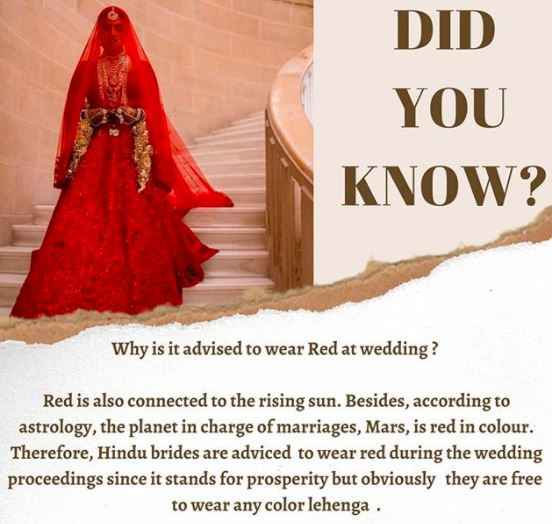 Why brides are advised to wear Red at weddings? - 1