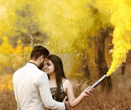 Yellow smokebomb for my haldi ceremony! 1