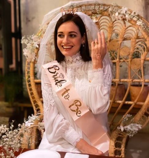 Dia Mirza's "bride-to-be" white gown look 😍 1