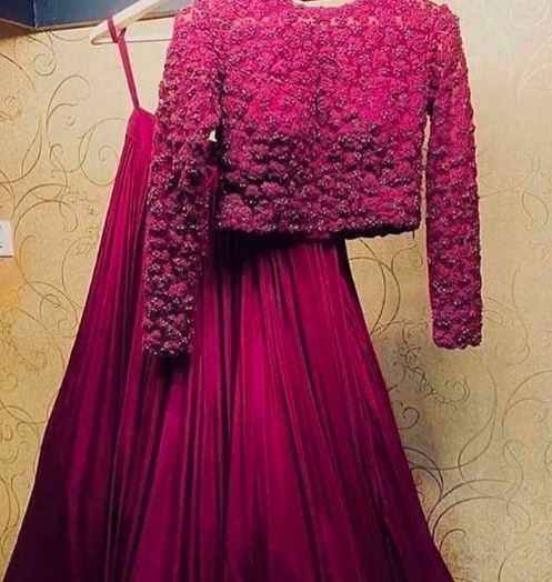 Loving this embroidered Taffeta silk based lehenga choli - 1