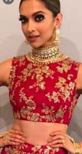 What kinda blouse to wear with elaborate choker neck pieces - 2