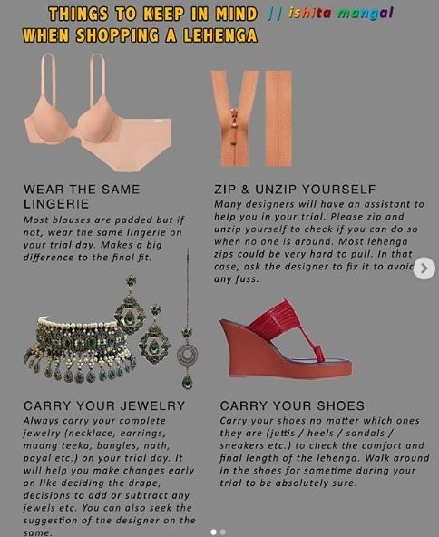 Things to keep in mind while shopping a lehenga - 1
