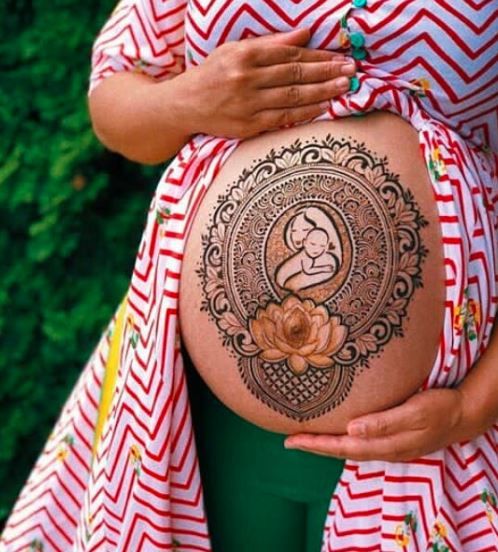 Baby bump mehendi! Baby bump mehendi! 1