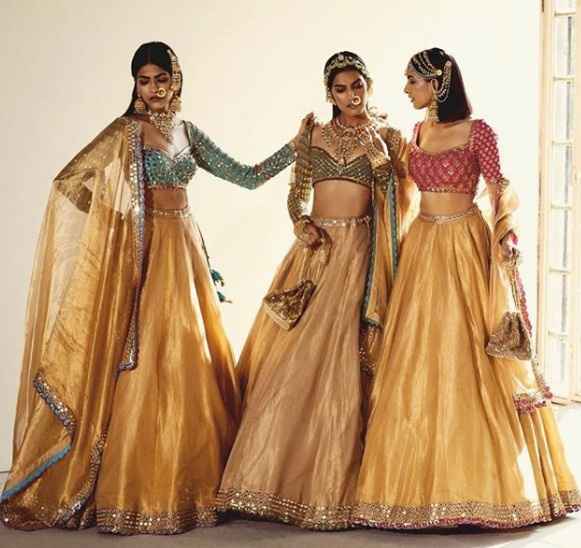 Gold lehengas for all the Baby dolls sone di - 1