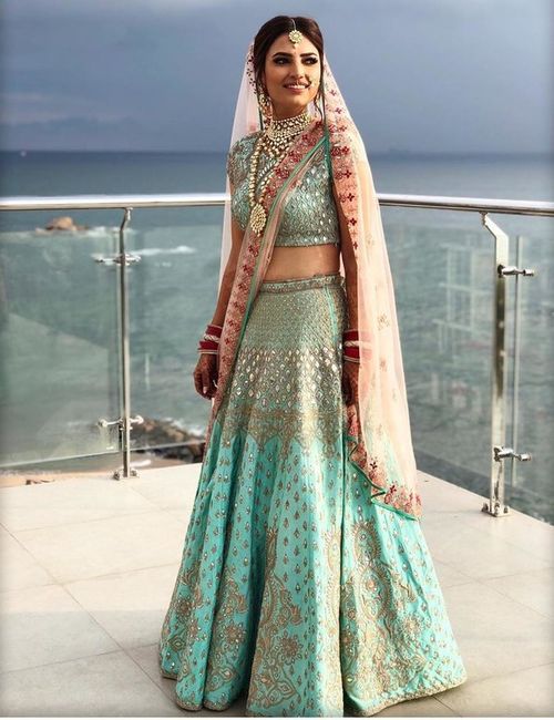 Soothing lehenga colour combo designs! - 1
