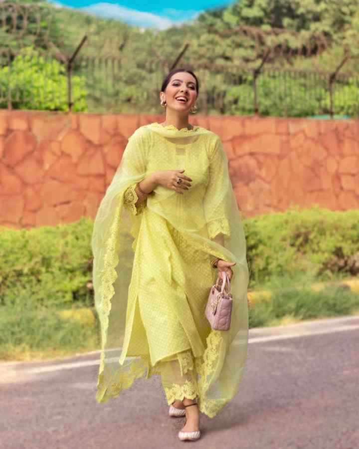Simple Suit Designs For Haldi Function - 1