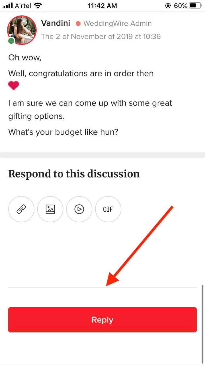 Reply Tab Right Underneath The Posted Discussion 