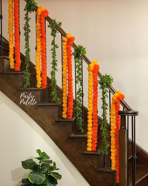 This marigold decor looks pretty for home decorations! 1