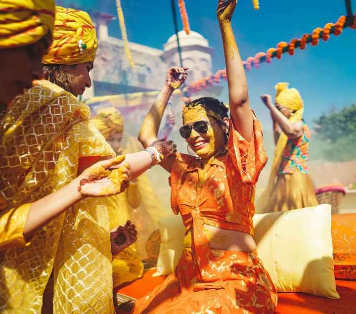 To all the brides-to-be looking for some haldi picture inspo... - 1
