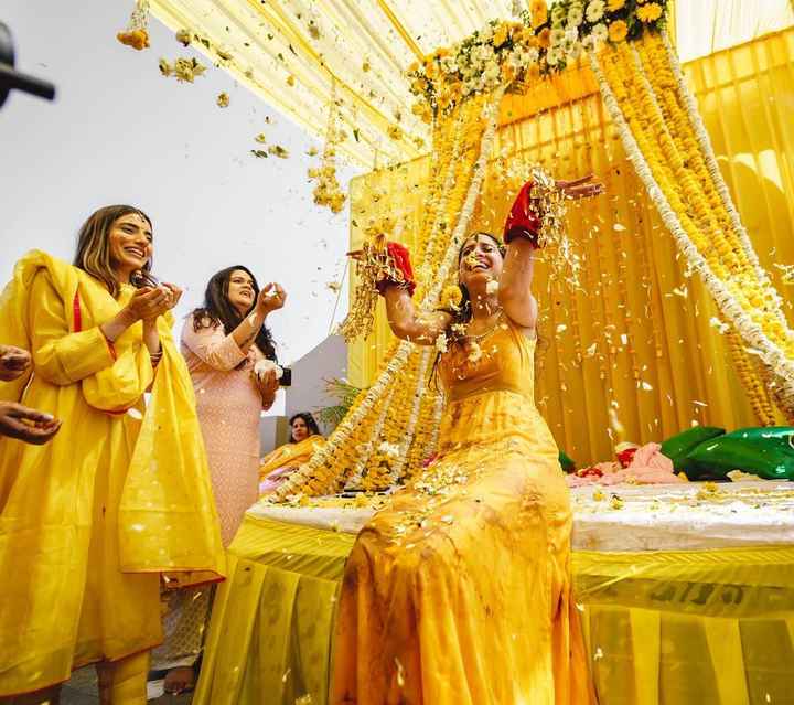 To all the brides-to-be looking for some haldi picture inspo... - 2