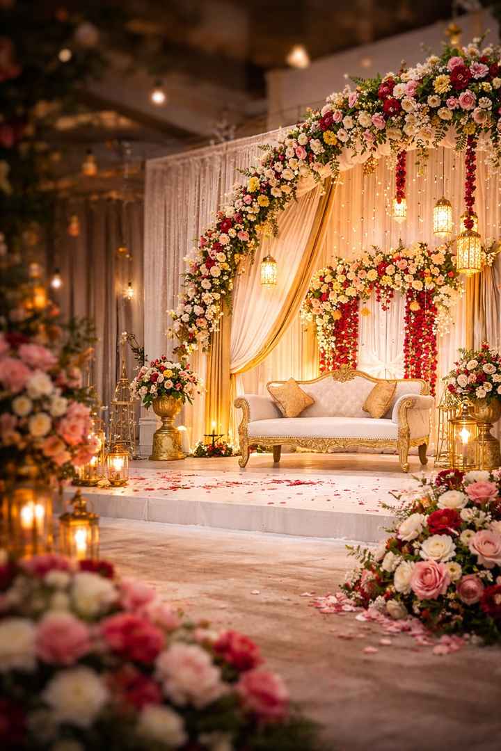 Luxury Wedding Stage Decoration in Bangalore | Vaividya Events & Entertainment