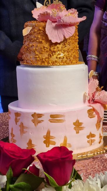 Floral engagement cake 2