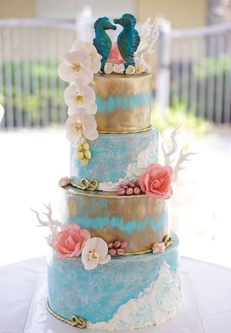 Best cake designs for beach wedding? 1