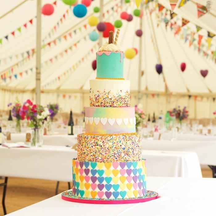 Rainbow wedding cake! - 1