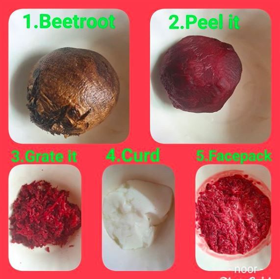 Beetroot and yoghurt mask that works well on pigmentation 1