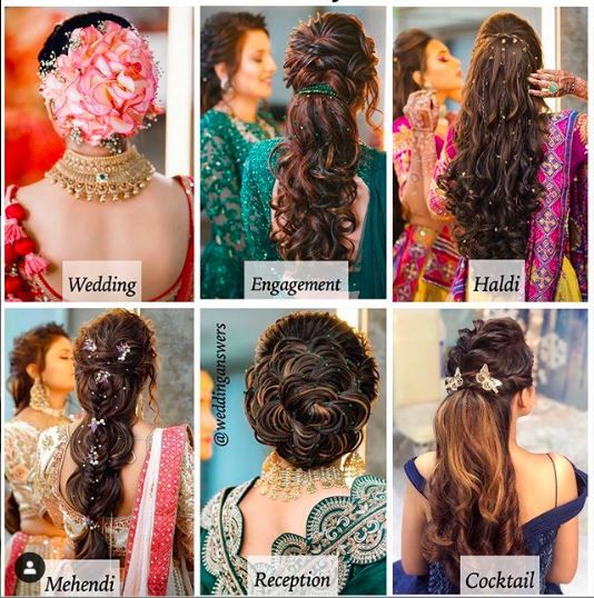 6 Hairstyles for 6 wedding functions 1