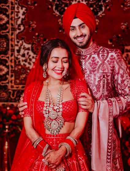 Neha kakkar and Rohanpreet rocked their wedding day look!😍 - 1