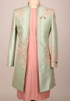 My brother wants to wear a pastel shade Sherwani - 1