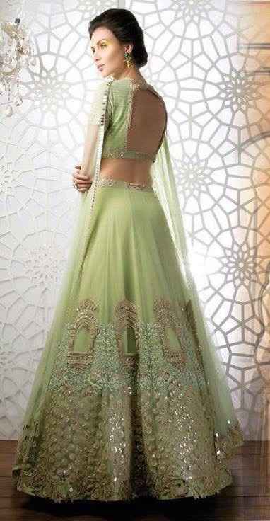 Green Colour Lehenga Ideas - 1