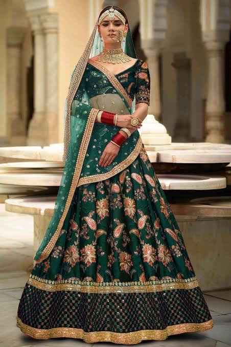 Green Colour Lehenga Ideas - 2