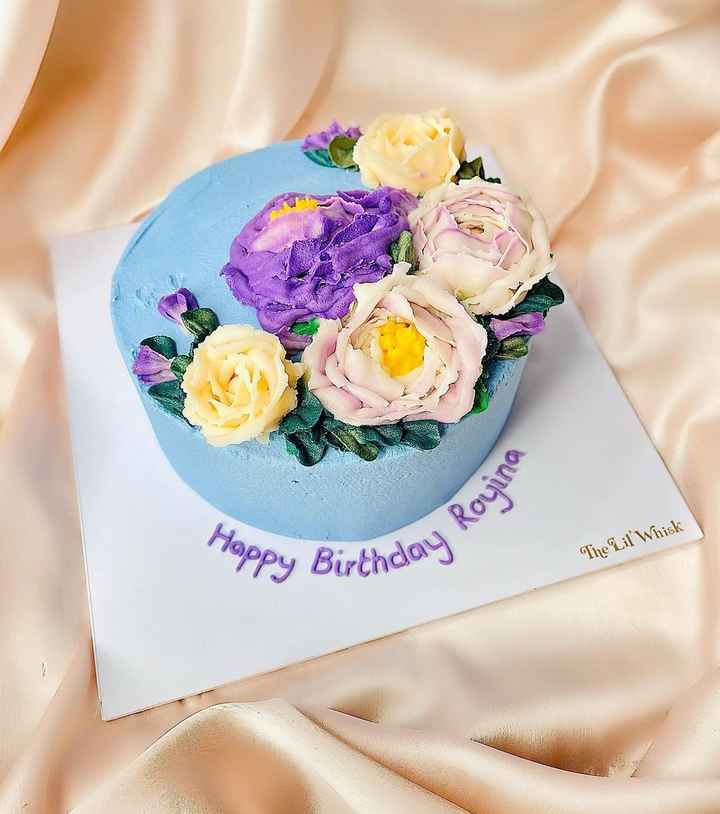 All the way to Blue Floral Cake - 1