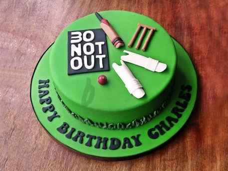 Cricket Theme Cake 
