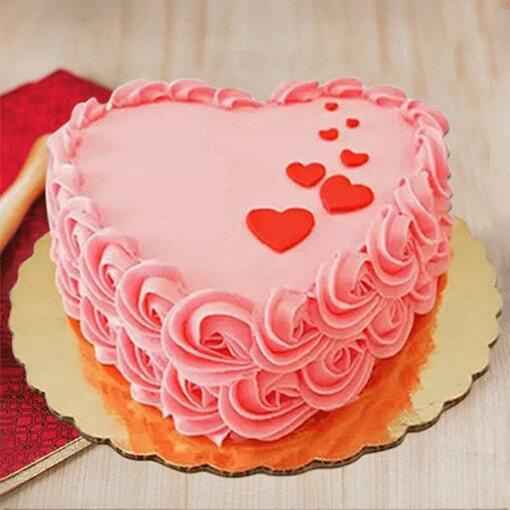 Floating Hearts Shape Cake